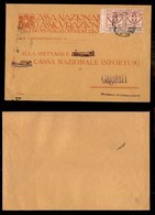 REGNO D'ITALIA - REGNO - Parastatali - 10 Cent Assic. Inf. Lavoro (18) - Coppia Orizzontale Usata Con Diciture Oblique - - Sonstige & Ohne Zuordnung