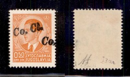 OCCUPAZIONI - LUBIANA - 1941 - 50 Para (2B-varietà Ab+aab) Con Doppia Soprastampa (una Obliqua+una A Cavallo/parziale) - - Lubiana