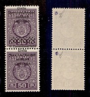 OCCUPAZIONI - LUBIANA - 1941 - Segnatasse - 50 Para (6h+6i) In Coppia - Gomma Integra - Lubiana