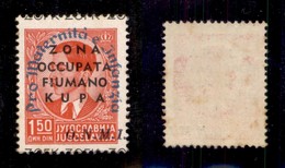 OCCUPAZIONI - ZONA FIUMANO KUPA - 1942 - 1,50 Din (38) - ONMI Spostato A Destra - Gomma Integra - Non Catalogato - Fiume & Kupa