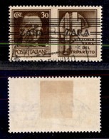 OCCUPAZIONI - ZARA - 1943 - 30 Cent Milizia (34) Usato - A Larga + A Stretta - Cert. AG (400) - Other & Unclassified