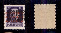 OCCUPAZIONI - NAPOLI GMA - 1943 - Prova - 50 Cent (P12) Con Doppia Soprastampa (rosso+nero) - Gomma Originale (700) - Sonstige & Ohne Zuordnung