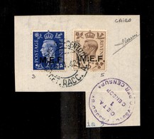 COLONIE - MEF - Cairo - 5 Pence (5) + Complementare (3) Su Frammento - Asmara 16.4.42 - Sorani (620) - Sonstige & Ohne Zuordnung