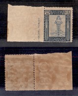 COLONIE - LIBIA - 1924 - 25 Cent Pittorica (49c) - Bordo Foglio Con Centro Capovolto - Gomma Integra (600+) - Autres & Non Classés