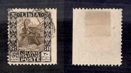 COLONIE - LIBIA - 1927 - 30 Cent Pittorica (63f-varietà) Non Dentellato A Destra - Non Catalogato - Sonstige & Ohne Zuordnung