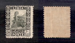 COLONIE - LIBIA - 1927 - 50 Cent Pittorica (64) - Gomma Integra - Cert. AG (3.750) - Sonstige & Ohne Zuordnung