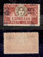 COLONIE - LIBIA - 1927 - Espressi - 1,25 Lire Su 60 Cent (12b) Con Soprastampa Capovolta Spostata In Basso - Gomma Integ - Sonstige & Ohne Zuordnung