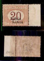 COLONIE - LIBIA - 1915 - Segnatasse - 20 Cent (3b) Con Doppia Soprastampa - Gomma Integra - Colla + Cert. AG (1.125+) - Autres & Non Classés