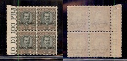 COLONIE - OLTRE GIUBA - 1925 - Quartina Del 10 Lire Floreale (15) - Gomma Integra (500+) - Altri & Non Classificati