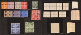 COLONIE - MEF - 1943/1947 - Soprastampati (6/16) - Serie Completa In Quartine - Gomma Integra (1.200+) - Autres & Non Classés
