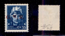 REPUBBLICA SOCIALE - GNR BRESCIA - 1943 - Secondo Tipo - 35 Cent (476/II) - N Incompleta (posizione 42) - Gomma Original - Autres & Non Classés