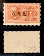 REPUBBLICA SOCIALE - GNR BRESCIA - 1943 - Espressi - 2,50 Lire (20/IIIb+f) Soprastampa A Sinistra + Punto Grosso Dopo R  - Other & Unclassified