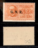 REPUBBLICA SOCIALE - GNR BRESCIA - 1943 - Espressi - 2,50 Lire (20/IIIb+f) Soprastampa A Sinistra + Punto Grosso Dopo R  - Sonstige & Ohne Zuordnung