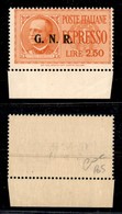 REPUBBLICA SOCIALE - GNR BRESCIA - 1943 - 2,50 Lire - Espressi (20/IIIb+i) - Soprastampa A Sinistra + Punto Piccolo Dopo - Other & Unclassified