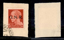 REPUBBLICA SOCIALE - GNR VERONA - 1944 - 20 Cent (473) Su Frammento (Verona Titolare) - Punto Piccolo Dopo G + Punto Gro - Other & Unclassified