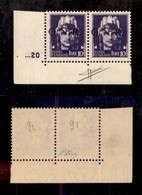 REPUBBLICA SOCIALE - GNR VERONA - 1944 - 10 Lire (489+489iac) - Coppia Angolare Con Numero Di Tavola - Punto Piccolo Dop - Autres & Non Classés