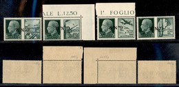 REPUBBLICA SOCIALE - GNR VERONA - 1944 - Errori Di Colore - 25 Cent Marina/Milizia - Propaganda (13Aa/16Aa) - Soprastamp - Altri & Non Classificati