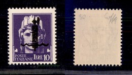 REPUBBLICA SOCIALE - PROVVISORI  - 1944 - Saggi - 10 Lire (P14A) - Gomma Integra - Cert. Ag (6.000) - Sonstige & Ohne Zuordnung
