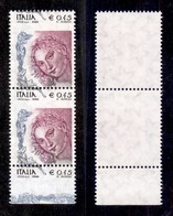 REPUBBLICA - REPUBBLICA - 2003/2004 - 0,45 Euro (2726 Varietà) - Coppia Verticale Bordo Foglio Con Dentellatura Orizzont - Andere & Zonder Classificatie