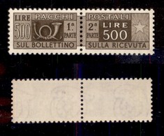 REPUBBLICA - REPUBBLICA - 1946 - Pacchi Postali - 500 Lire (80) - Ottimamente Centrato - Gomma Integra - Splendido - Cer - Autres & Non Classés