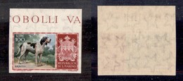 SAN MARINO - SAN MARINO - 1956 - 100 Lire Cani (448) Non Dentellato - Gomma Integra - Cert. AG - Other & Unclassified