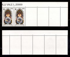 VATICANO - VATICANO - 1997 - 1.000 Lire Wroclaw (1086a) - Intera Striscia Di Cinque Bordo Foglio Con 3 Caselle Senza Sta - Autres & Non Classés