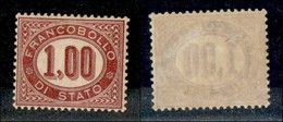 REGNO D'ITALIA - SERVIZIO - 1875 - Servizio - 1 Lira (5) - Gomma Integra Con Falla Naturale In Diagonale - Ottima Centra - Other & Unclassified