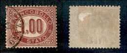ANTICHI STATI - SERVIZIO - 1875 - Servizio - 1 Lira (5) - Usato - Ottimamente Centrato - Sonstige & Ohne Zuordnung