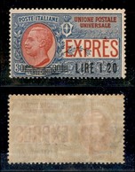 REGNO D'ITALIA - ESPRESSI - 1921 - 1,20 Lire Su 30 Cent Espresso (5d) - Senza Virgola - Gomma Integra (22) - Sonstige & Ohne Zuordnung