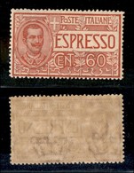 REGNO D'ITALIA - ESPRESSI - 1922 - 60 Cent Espresso (7) - Gomma Integra - Ben Centrato - Sonstige & Ohne Zuordnung
