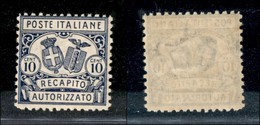 REGNO D'ITALIA - RECAPITO AUTORIZZATO - 1928 - 10 Cent Recapito Autorizzato (1) - Gomma Integra - Ben Centrato (125+) - Sonstige & Ohne Zuordnung