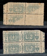 REGNO D'ITALIA - PACCHI POSTALI - 1914 - 2 Lire Pacchi Postali (13k) - Coppia Verticale Con Decalco Parziale - Gomma Int - Sonstige & Ohne Zuordnung