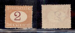 REGNO D'ITALIA - SEGNATASSE - 1870 - 2 Cent Segnatasse (4) - Gomma Originale - Ottimamente Centrato (75) - Sonstige & Ohne Zuordnung