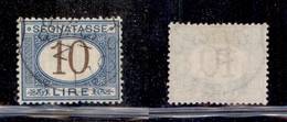REGNO D'ITALIA - SEGNATASSE - 1874 - 10 Lire Segnatasse (14) - Usato - Ottima Centratura - Molto Bello - Sonstige & Ohne Zuordnung