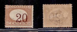 REGNO D'ITALIA - SEGNATASSE - 1894 - 20 Cent Segnatasse (22c) - Cifre Spostate - Gomma Originale (80) - Other & Unclassified