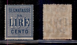 REGNO D'ITALIA - SEGNATASSE - 1903 - 100 Lire Segnatasse (32) - Gomma Integra (250) - Other & Unclassified