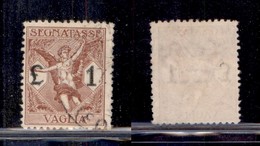 REGNO D'ITALIA - SEGNATASSE VAGLIA - 1924 - 1 Lira Segnatasse Vaglia (4) - Usato (20) - Sonstige & Ohne Zuordnung