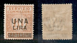 REGNO D'ITALIA - SERVIZIO COMMISSIONI - 1925 -  1 Lira Su 60 Cent Servizio Commissioni (5) - Gomma Originale - Dentellat - Other & Unclassified