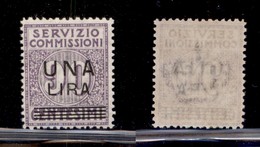 REGNO D'ITALIA - SERVIZIO COMMISSIONI - 1925 - 1 Lira Su 90 Cent Servizio Commissioni (6) - Gomma Originale (130) - Other & Unclassified