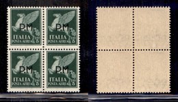 REGNO D'ITALIA - POSTA MILITARE - 1942 - 5 Lire P.M. (17) - Quartina - Gomma Integra (40) - Sonstige & Ohne Zuordnung