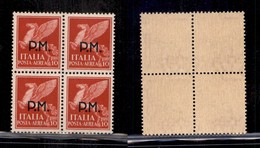 REGNO D'ITALIA - POSTA MILITARE - 1942 - 10 Lire P.M. (18) - Quartina - Gomma Integra (40) - Sonstige & Ohne Zuordnung