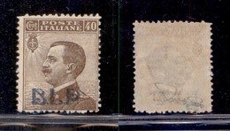 REGNO D'ITALIA - BLP - 1921 - 40 Cent BLP (4B) - Soprastampa In Violetto - Gomma Originale (200) - Other & Unclassified