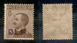 REGNO D'ITALIA - BLP - 1921 - 40 Cent BLP (4C) - Soprastampa Vinacea - Gomma Originale - Oliva (140) - Sonstige & Ohne Zuordnung
