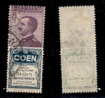 REGNO D'ITALIA - PUBBLICITARI - 1924 - 50 Cent Coen (10) - Usato (140) - Sonstige & Ohne Zuordnung