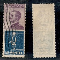 REGNO D'ITALIA - PUBBLICITARI - 1924 - 50 Cent De Montel (12) - Usato (25) - Sonstige & Ohne Zuordnung