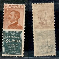 REGNO D'ITALIA - PUBBLICITARI - 1925 - Non Emessi - 20 Cent Columbia (20) - Gomma Integra (200) - Sonstige & Ohne Zuordnung