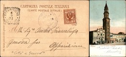 REGNO D'ITALIA - NAVIGAZIONE/PIROSCAFI - Città Di Genova Piroscafo Postale Italiano 24.9.03 (viola) - 2 Cent (69) Su Car - Andere & Zonder Classificatie