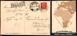 REGNO D'ITALIA - NAVIGAZIONE/PIROSCAFI - Piroscafo Postale Italiano Duilio - 75 Cent (252) Su Cartolina Da Durban (Sud A - Sonstige & Ohne Zuordnung