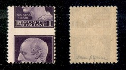 REGNO D'ITALIA - LUOGOTENENZA - 1945 - 1 Lira Imperiale (540c) - Dentellatura Spostata In Alto - Gomma Originale (50) - Sonstige & Ohne Zuordnung