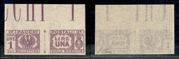 REGNO D'ITALIA - LUOGOTENENZA - 1946 - 1 Lira Pacchi Postali (60a) - Non Dentellato Bordo Di Foglio - Gomma Integra - Mo - Sonstige & Ohne Zuordnung